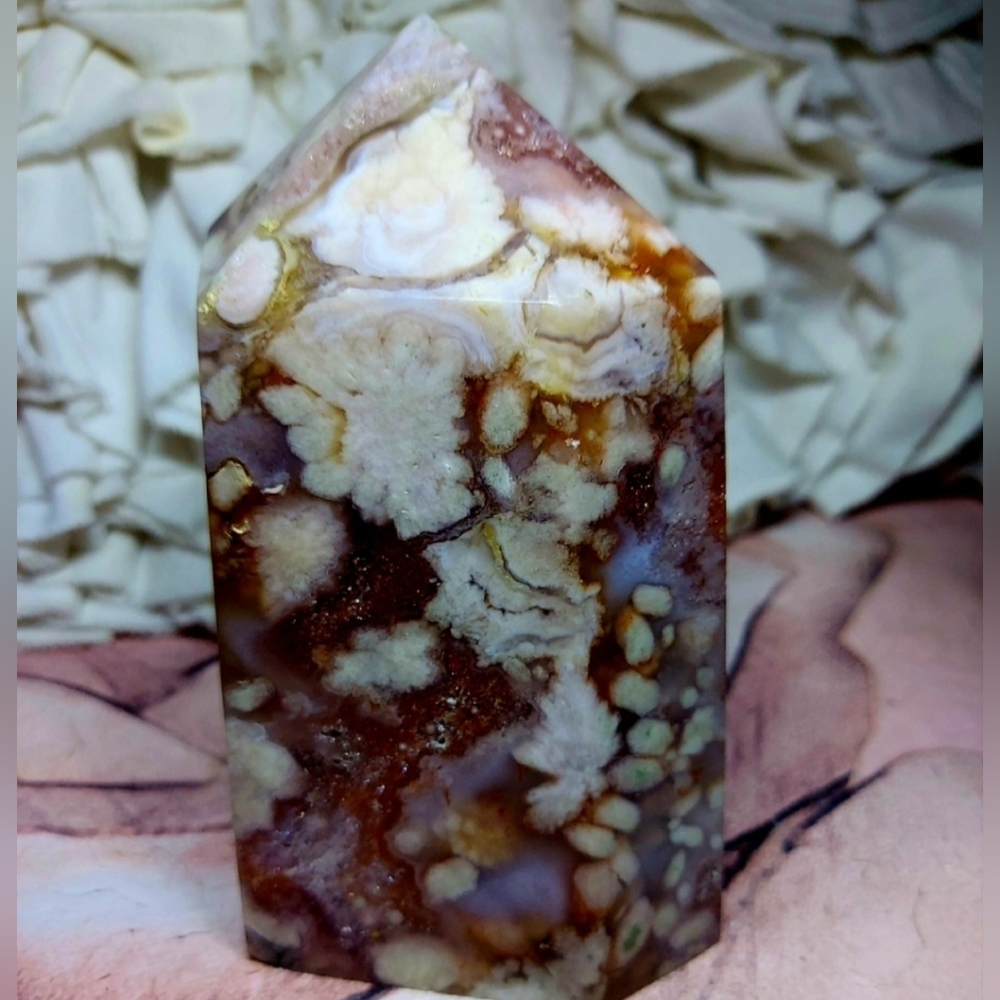 Huge Pink Amethyst Sakura Flower Agate Tower - Picture 16 of 16